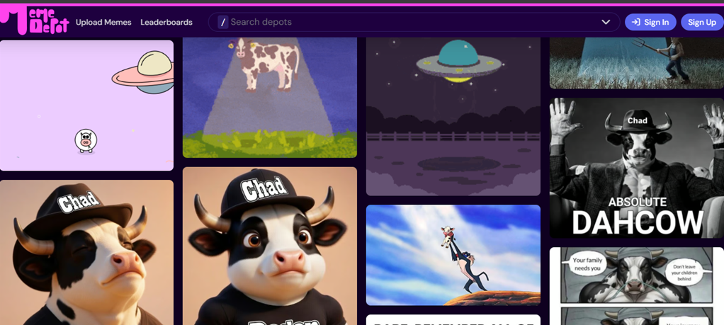DAHCOW Memes on MemeDepot